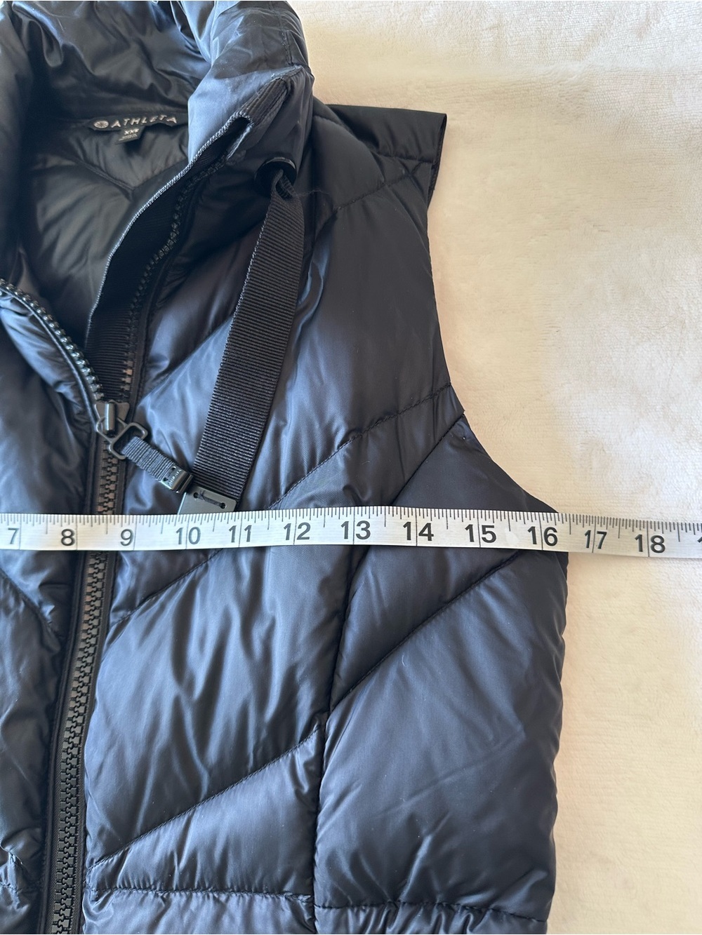 Athleta Women's Black Quilted Goose Down Vest Size XXS - Picture 4 of 11